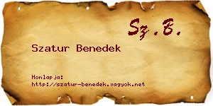 Szatur Benedek névjegykártya